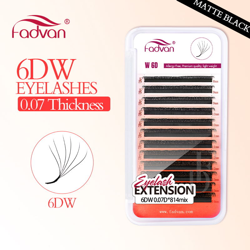 Eyelash Extension For Asian Eyes - FADVAN リアル 6D W まつげ 0.07