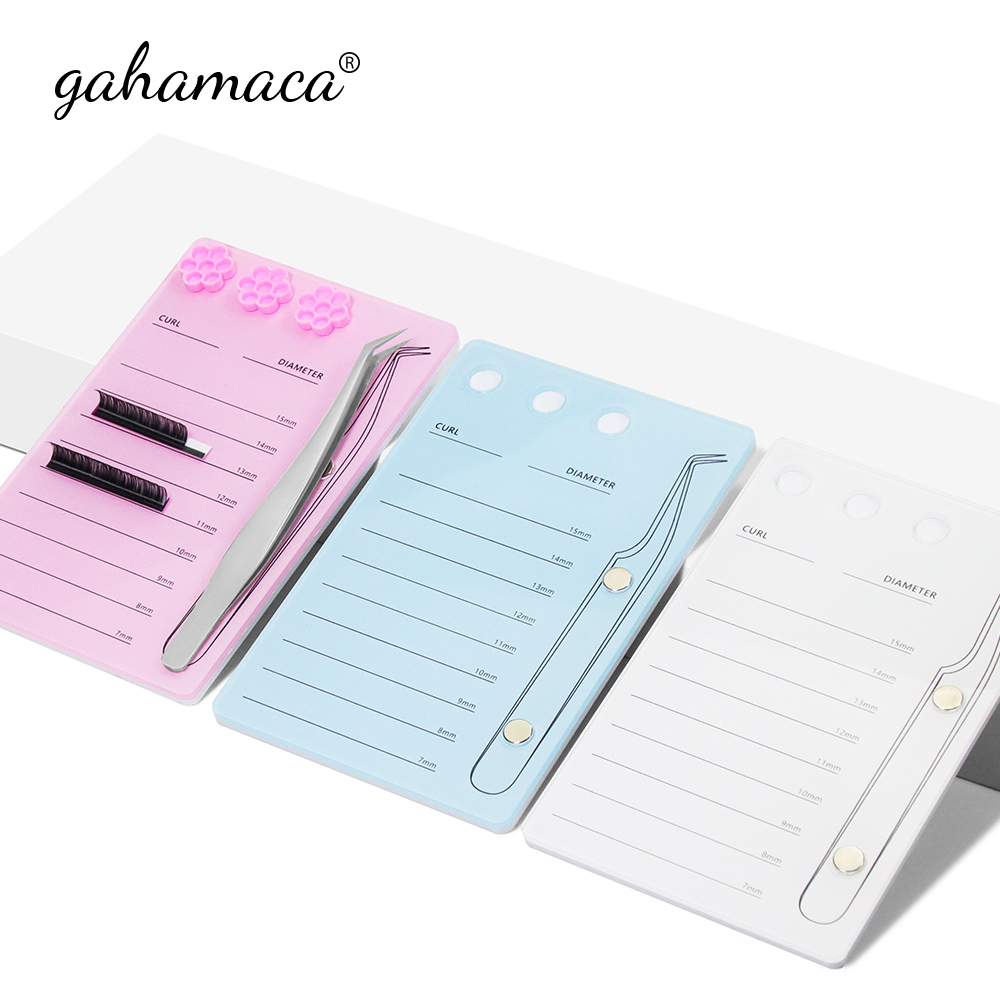 Eyelash Extension Double Lash - Gacaca-個々のつけまつげ用のアクリルパッド,まつげエクステ用のパレット