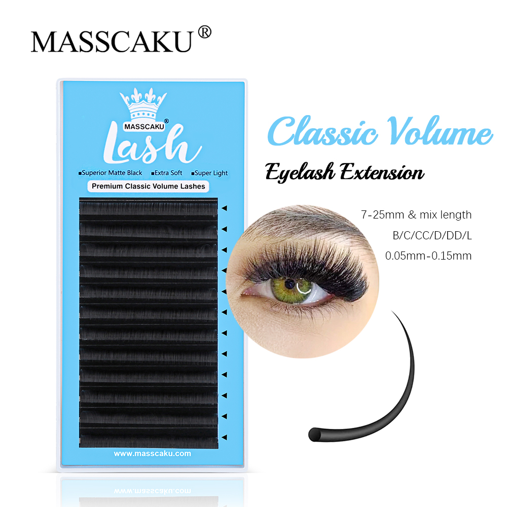 Eyelash Extensions Classic - 男性のための古典的な不規則なまつ毛の延長,自然な効果のフェザーリー,ロシアのボリューム,化粧品,0.05mm, 0.07mm, 0.10mm, 0.15mm