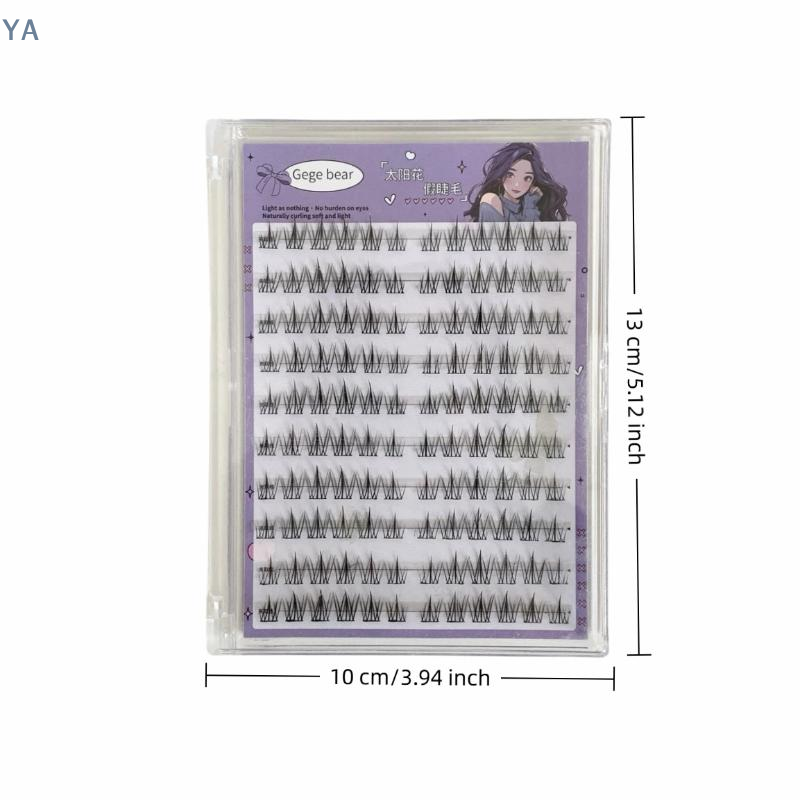 Lashes Eyelash Extension - 【SA】【SA】接着剤不要つけまつげ ソーラーデザイン ナチュラルロング 厚め 再利用可能 セグメント式まつげ