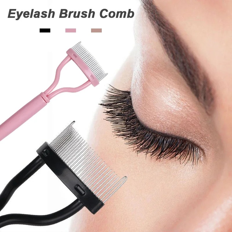 Eyelash Extension Guide - 1/2 個まつげスタイリングまつげコームセパレーター人間工学に基づいた湾曲したコームベルトダストカバーまつげセパレーターはクリアルーツを持っています