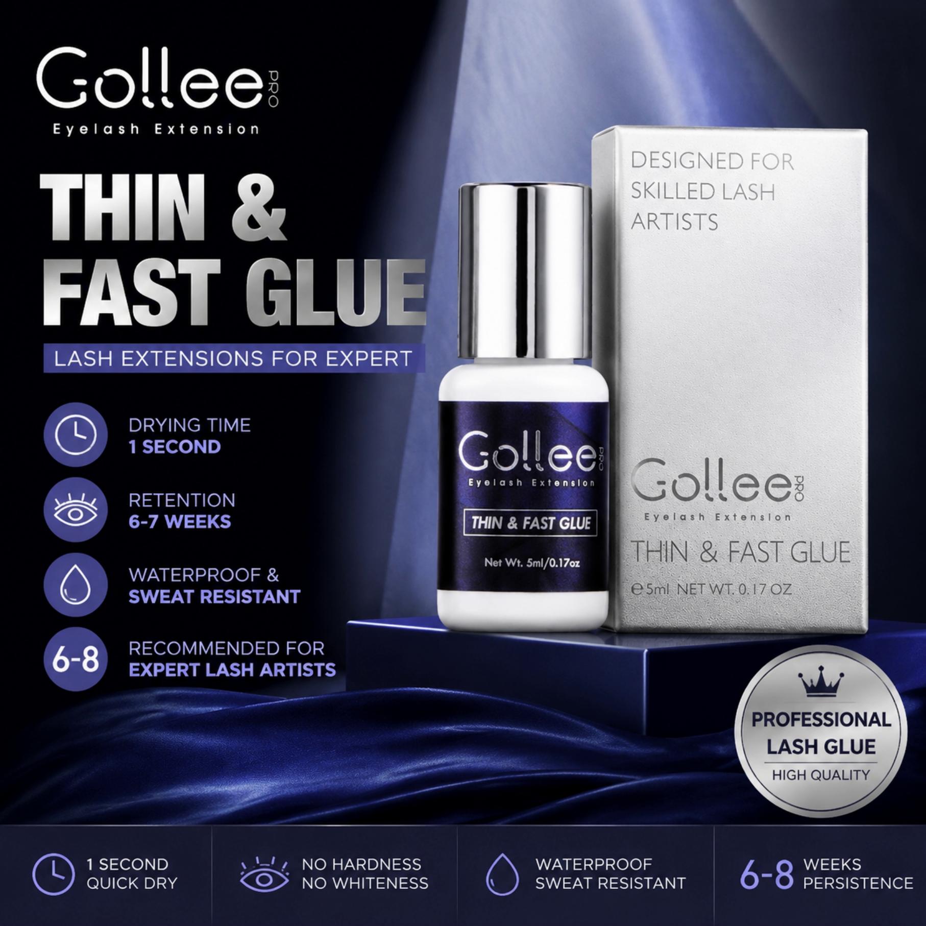Eyelash Extension Glue For Sensitive Eyes - ゴーリー 敏感肌用 5ml 1秒速乾 まつげエクステグルー 6-8週間持続