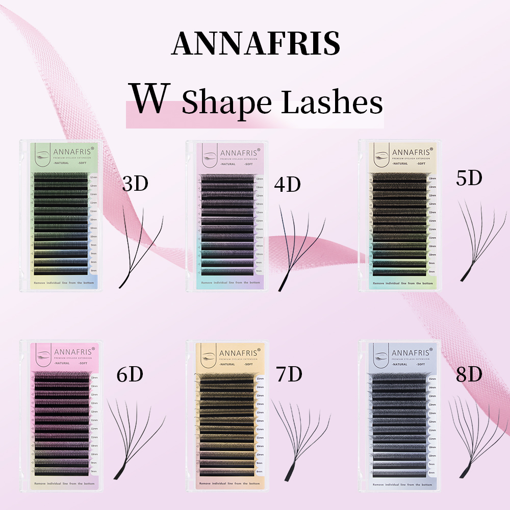 Eyelash Extension For Asian Eyes - ANNAFRIS 既成ボリュームファン YY 3D 4D 5D