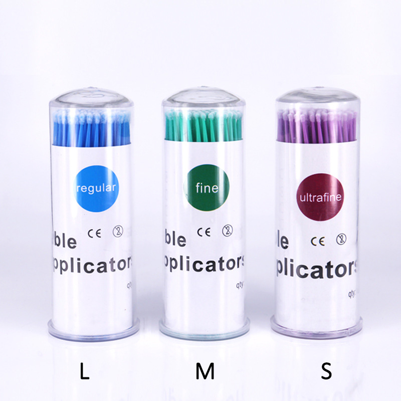 Lashes Eyelash Extension - 100本入り/ボトル マイクロブラシ まつげリフトキット用 クリーニングロッド まつげリフトキット用 マイクロロッド