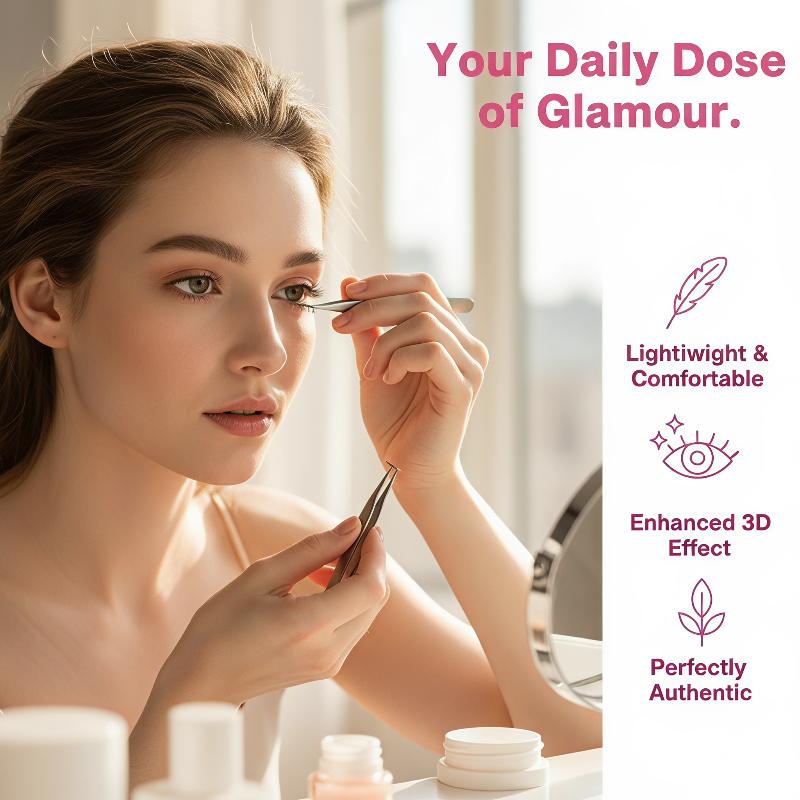 Lashes Eyelash Extension - 1セットコミック下まつげエクステクラスターナチュラルセルフ接着つけまつげ接着剤不要下まつげアイメイクツール