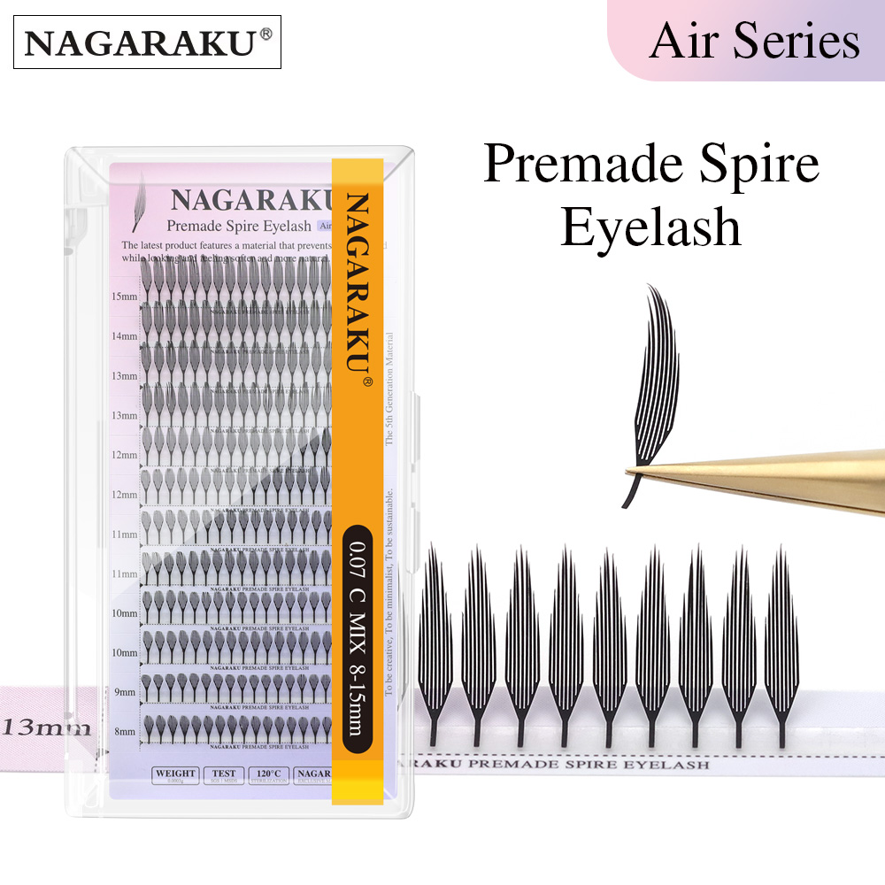 Funny Eyelash Extension - NAGARAKU 既成スパイアまつげ アニメ効果 ソフトプルーム ひらひらまつげエクステ コミック