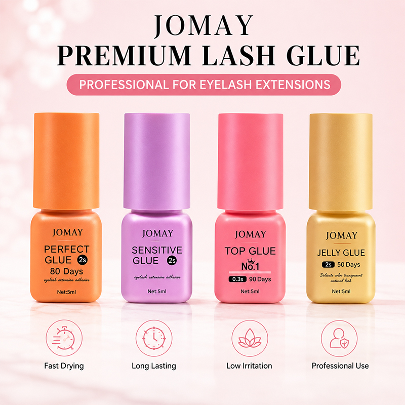 Eyelash Extension Glue For Sensitive Eyes - JOMAY まつげエクステグルー 0.3S-2S エクストラストロングラッシュグルー 8週間持続 まつげエクステ用品
