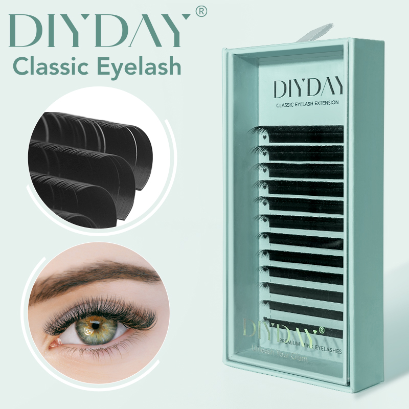 Eyelash Extensions Classic - DIYDAY 16 行ミンクまつげ個別の自然なつけまつげ B C CC