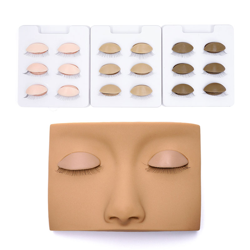Funny Eyelash Extension - まつげエクステンションマネキンヘッド練習メイクアクセサリー取り外し可能な交換まぶた移植教育トレーニングツール
