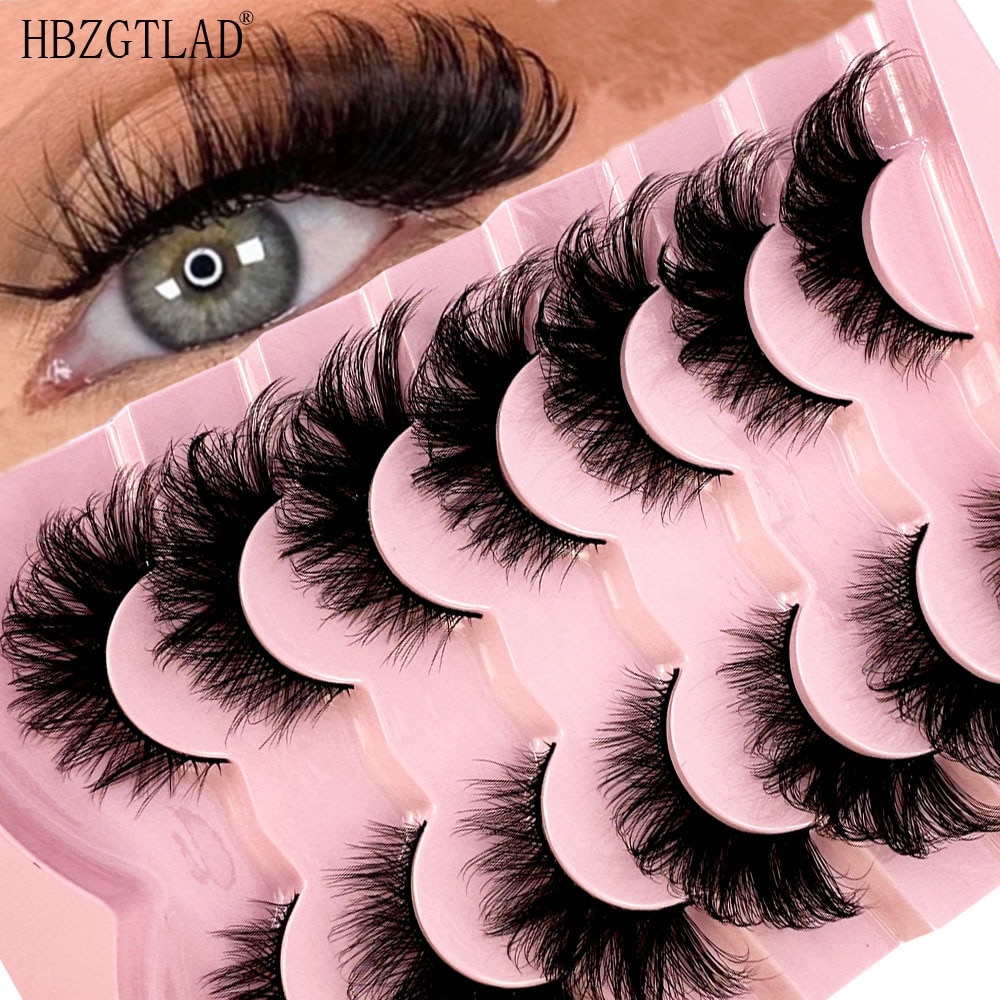 Eyelash Extension For Asian Eyes - 新しいキャットアイまつげ 5D ナチュラルつけまつげふわふわソフトクロス 7 ペアマンガまつげうっすら自然まつげエクステンションメイク