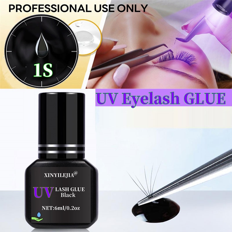 Eyelash Extension Glue For Sensitive Eyes - 新しい UV まつげ接着剤 6 ミリリットルまつげエクステンション敏感な防水持続 1S