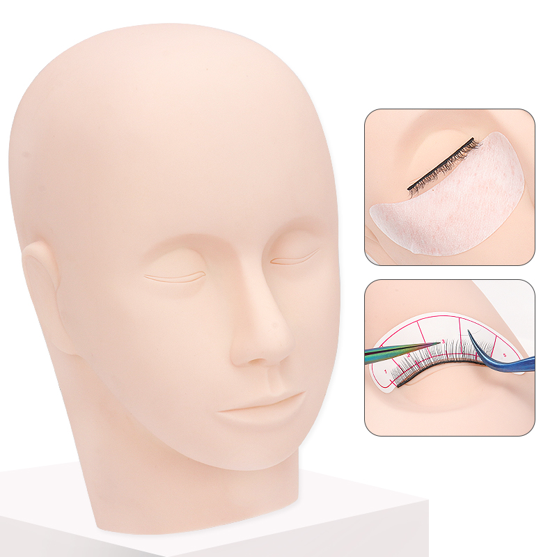 Eyelash Extension Guide - まつげエクステンション練習用ヘッド 1個 まつげリフト メイクアップ練習モデル フェイクマネキンヘッド まつげエクステンション練習用用品