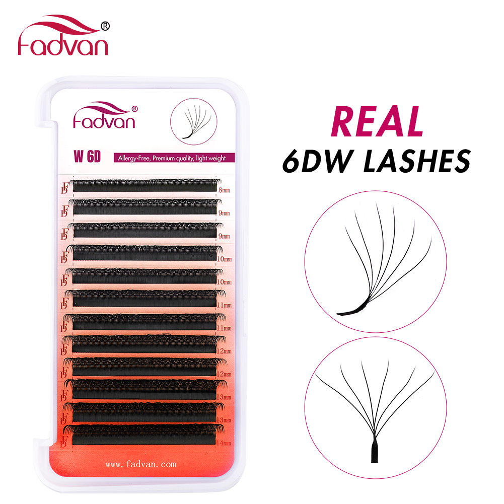 FADVAN リアル 6D W まつげ 0.07 W 形状ま - Eyelash Extension For Asian Eyes のレビューと価格