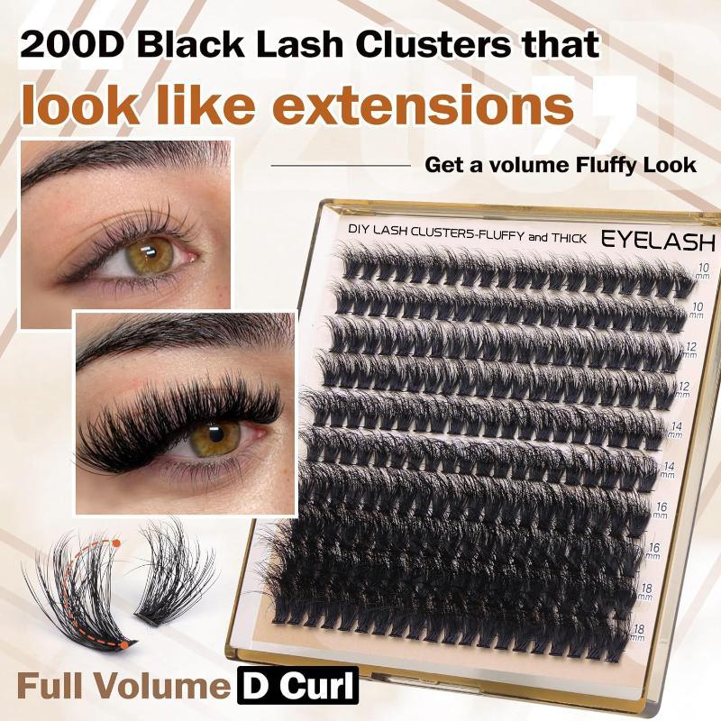 新しいふわふわ厚いまつげクラスターDIYまつげエクステ200 - Lashes Eyelash Extension のレビューと価格