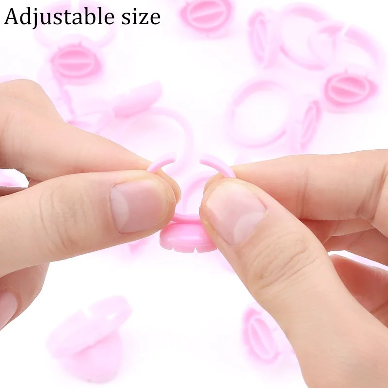 100 個使い捨てまつげ接着剤リングカップタトゥー顔料ホルダ - Eyelash Extension Guide のレビューと価格