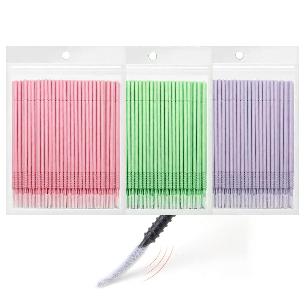 500本入りまつげエクステ洗浄スワブ ロング/ショートチップ - Eyelash Extension Double Lash のレビューと価格