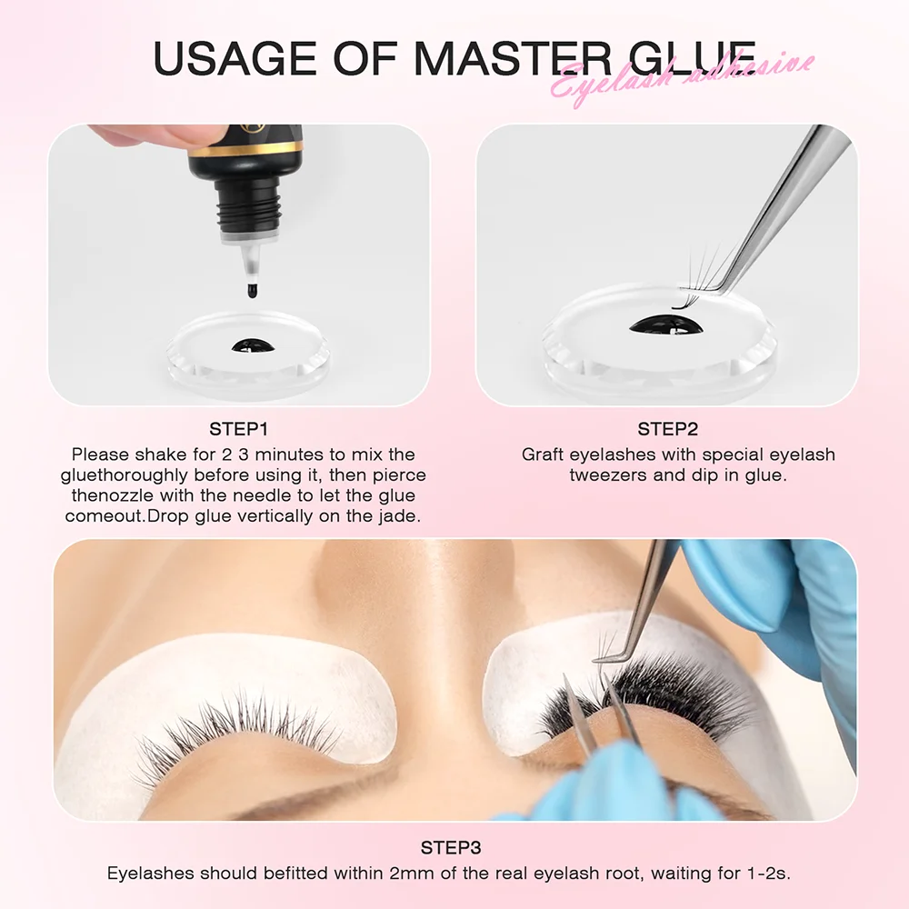 5/10個入り 0.3秒速乾まつげエクステグルー 個別まつげ - Eyelash Extension Glue For Sensitive Eyes のレビューと価格