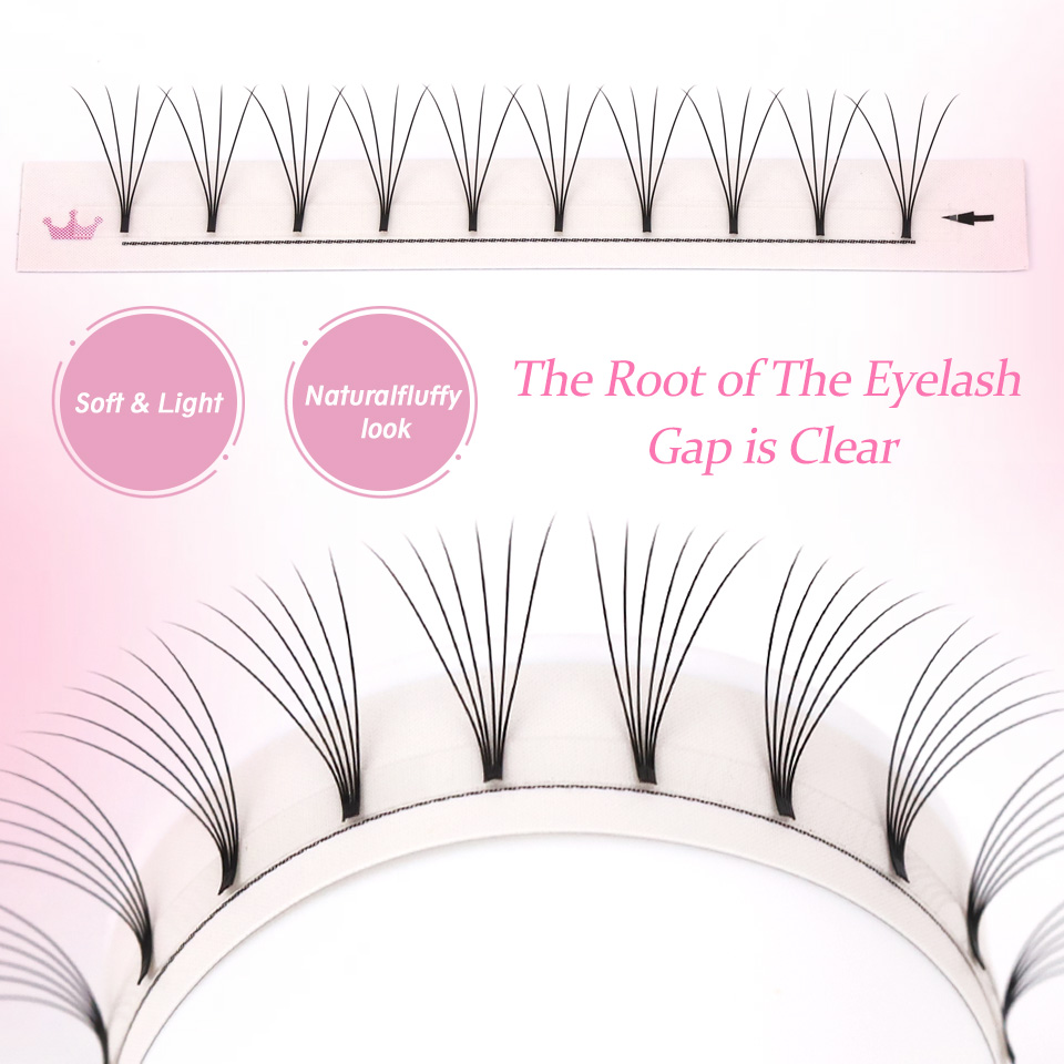 AGUUD ソフトナチュラル既成ボリュームファンショートステ - Eyelash Extension For Asian Eyes のレビューと価格