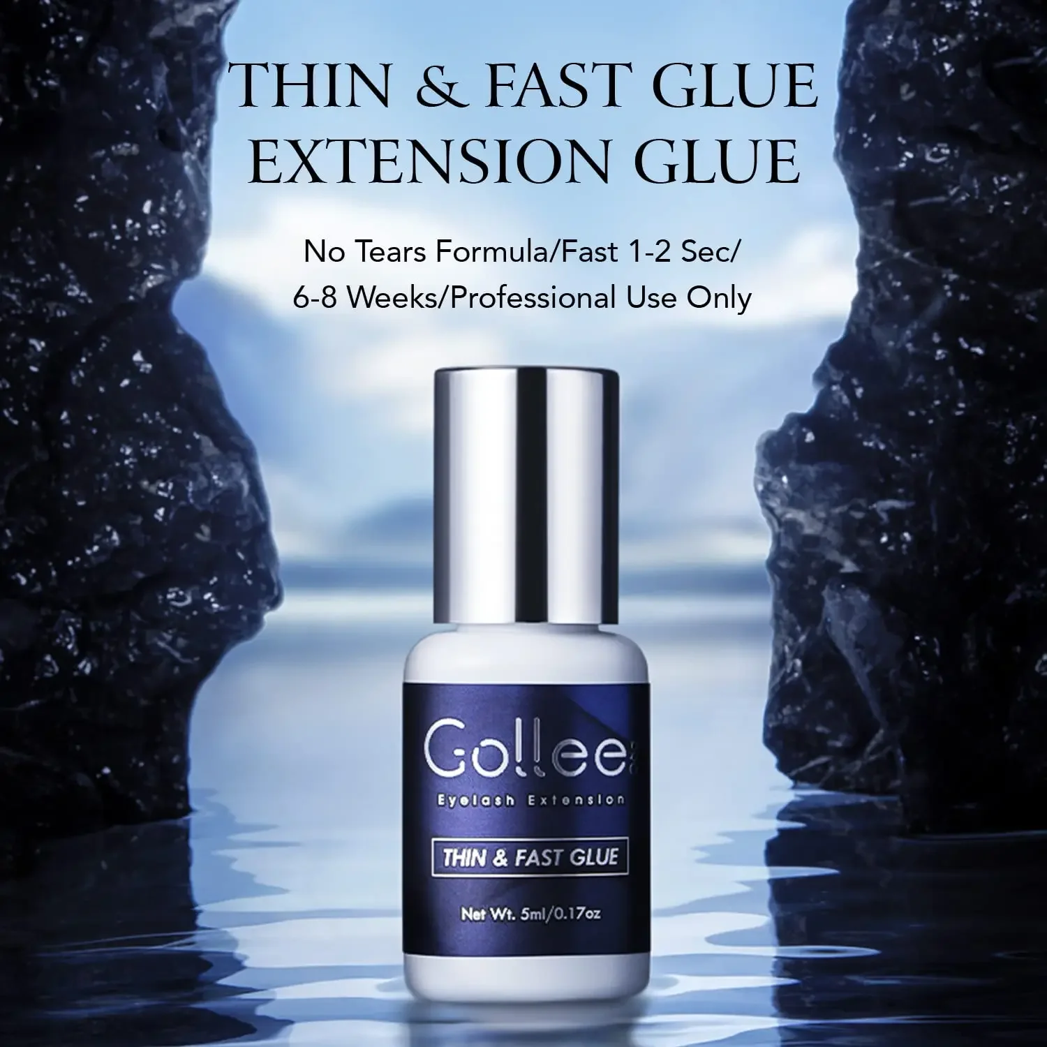 ゴーリー 敏感肌用 5ml 1秒速乾 まつげエクステグルー  - Eyelash Extension Glue For Sensitive Eyes のレビューと価格