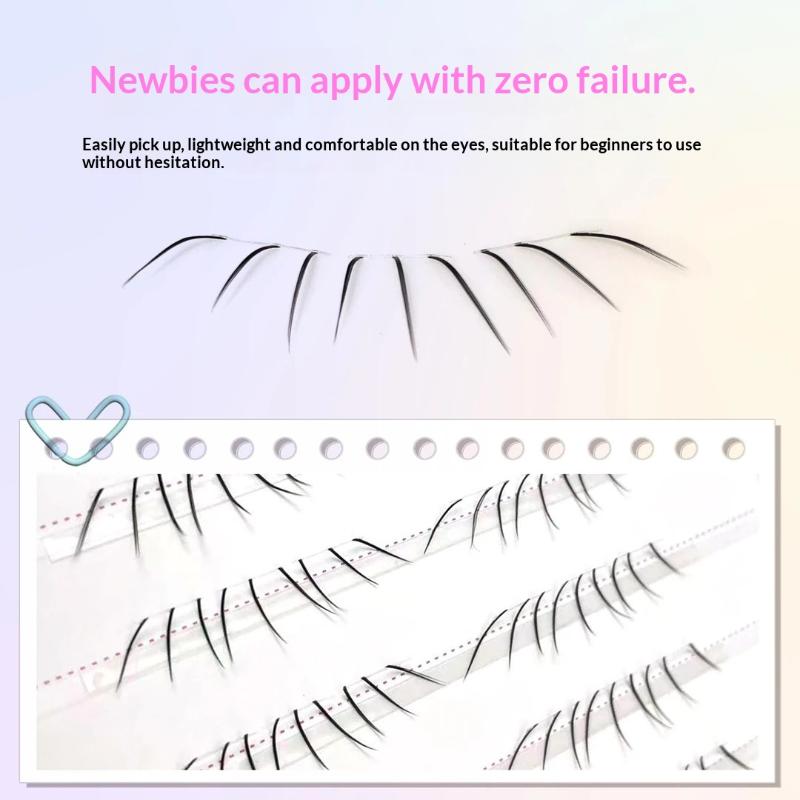 1セットコミック下まつげエクステクラスターナチュラルセルフ接 - Lashes Eyelash Extension のレビューと価格