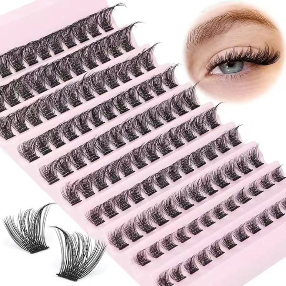 3D ミンク効果セグメント化されたつけまつげ混合長さ 8-1 - Funny Eyelash Extension のレビューと価格