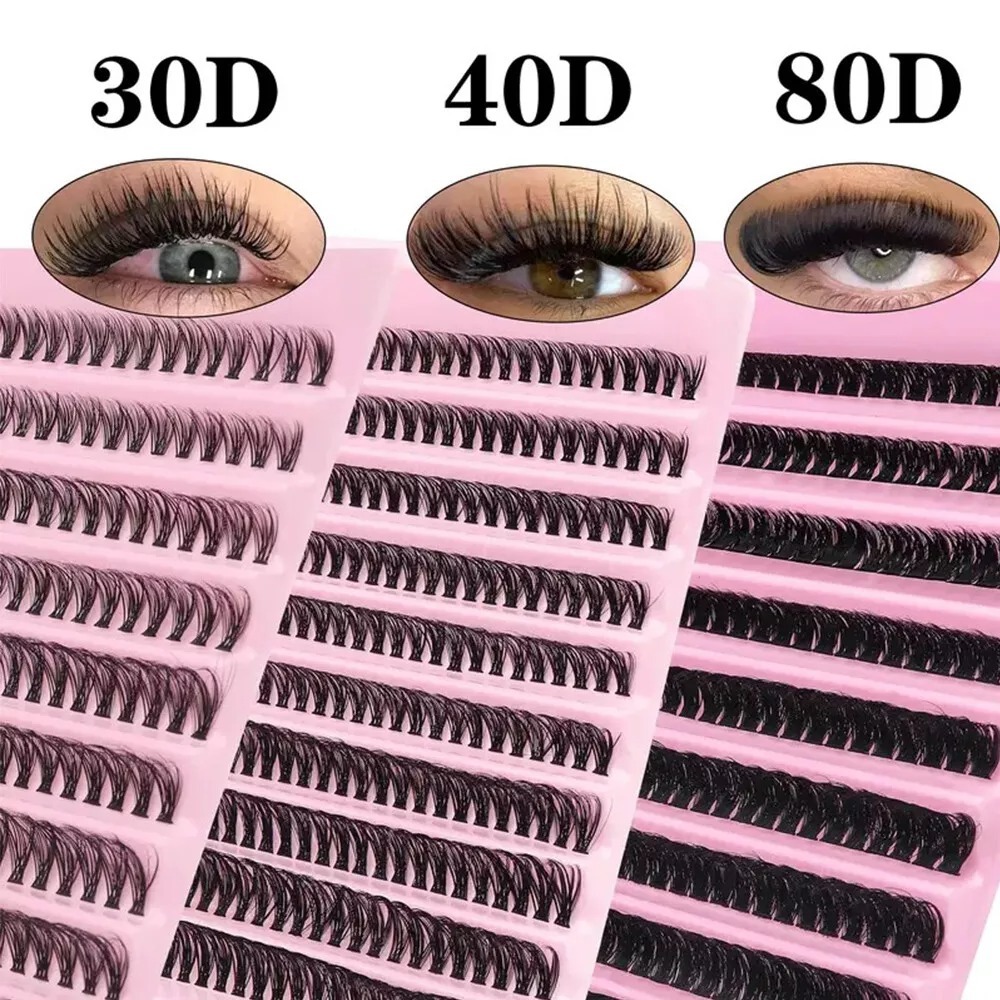 3D ミンク効果セグメント化されたつけまつげ混合長さ 8-1 - Funny Eyelash Extension のレビューと価格