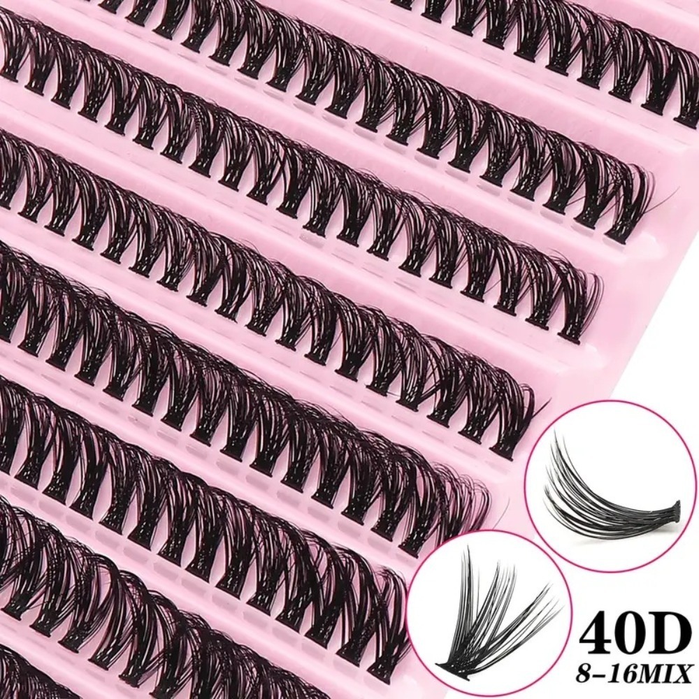 3D ミンク効果セグメント化されたつけまつげ混合長さ 8-1 - Funny Eyelash Extension のレビューと価格