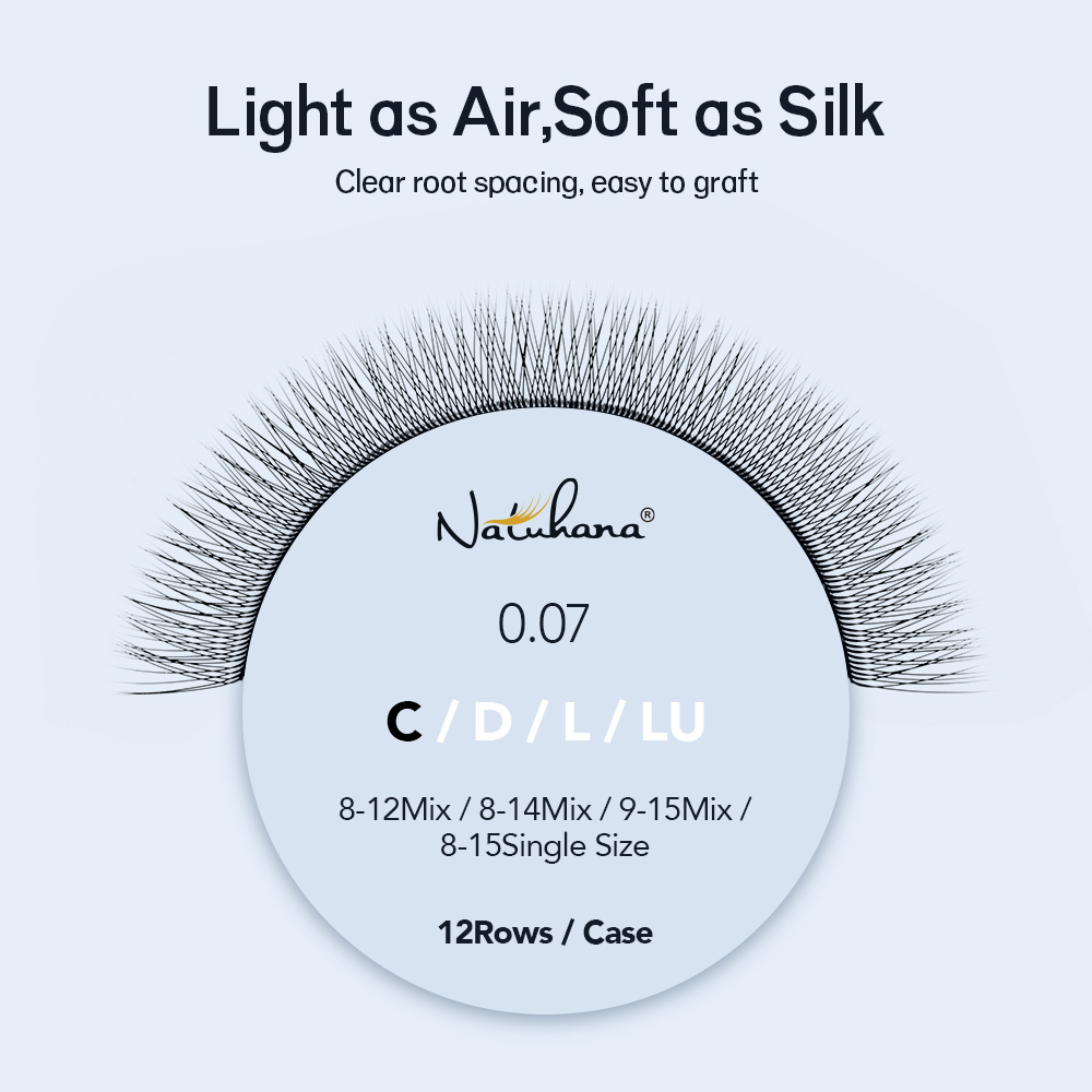 NATUHANA シングルチップ 2D YY まつげ既成ボリ - Eyelash Extensions Classic のレビューと価格