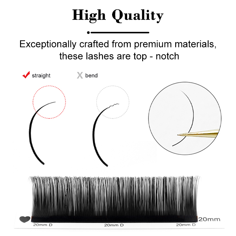 Winky-ロシアのボリューム,クラシックなシルクのまつげエ - Eyelash Extension For Asian Eyes のレビューと価格