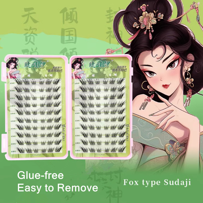 自己粘着性接着剤不使用つけまつげ 再利用可能 ふわふわフォッ - Eyelash Extension Glue For Sensitive Eyes のレビューと価格