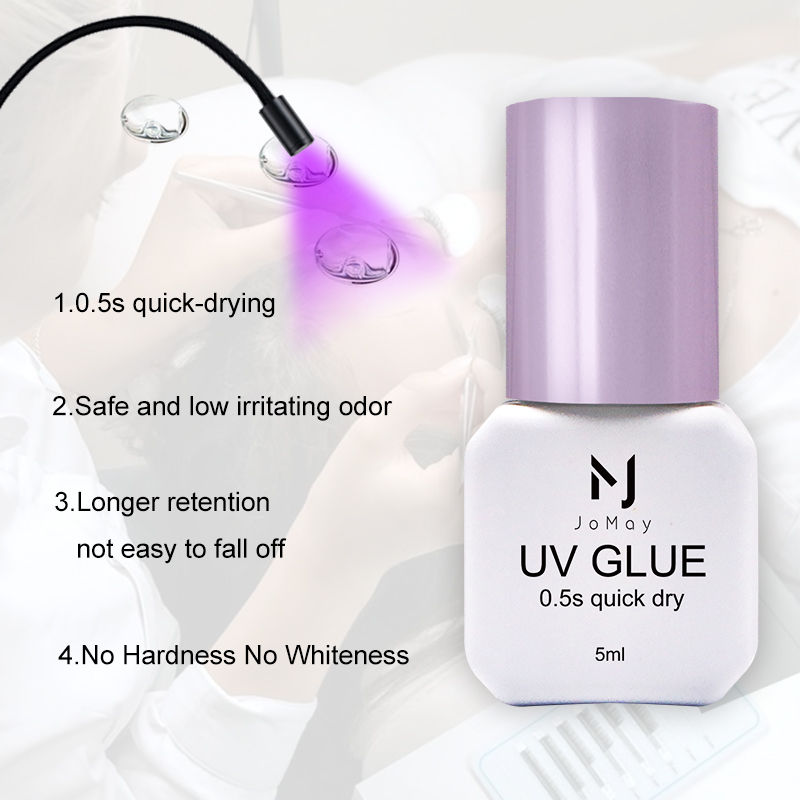 0.5秒速乾まつげエクステ用UV LEDグルー 防水 超強力 - Eyelash Extension Glue For Sensitive Eyes のレビューと価格