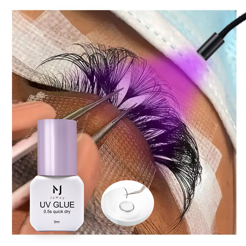 0.5秒速乾まつげエクステ用UV LEDグルー 防水 超強力 - Eyelash Extension Glue For Sensitive Eyes のレビューと価格