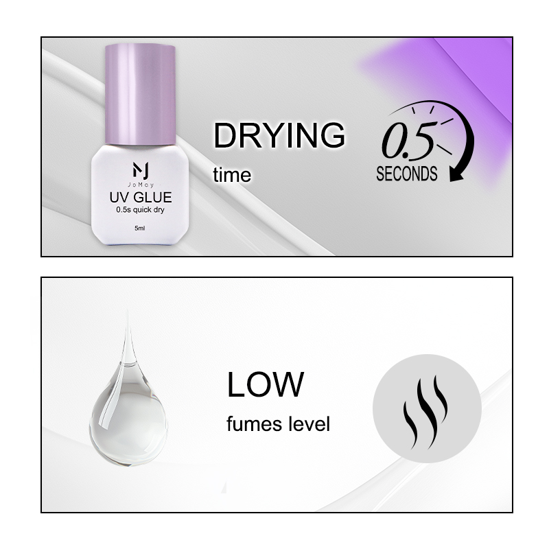 0.5秒速乾まつげエクステ用UV LEDグルー 防水 超強力 - Eyelash Extension Glue For Sensitive Eyes のレビューと価格