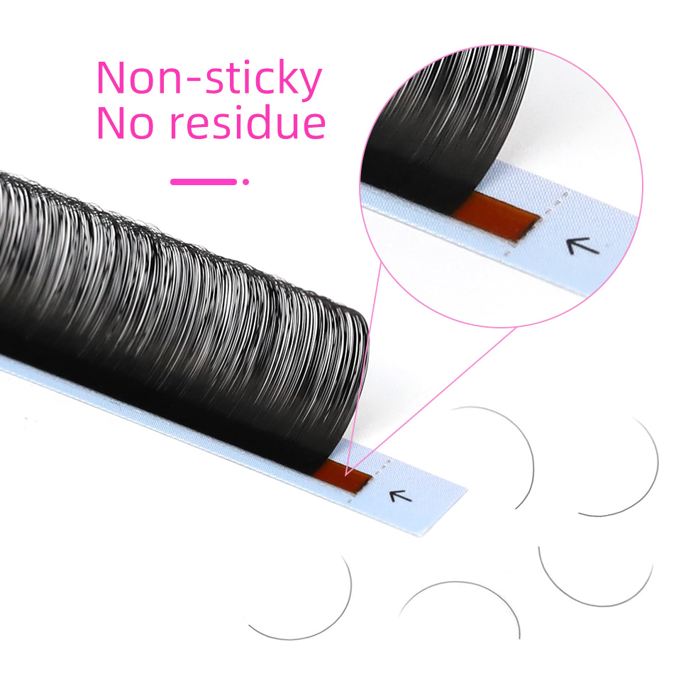 AGUUD 10個入り/1セット マットブラック ロシアンボ - Eyelash Extensions Classic のレビューと価格
