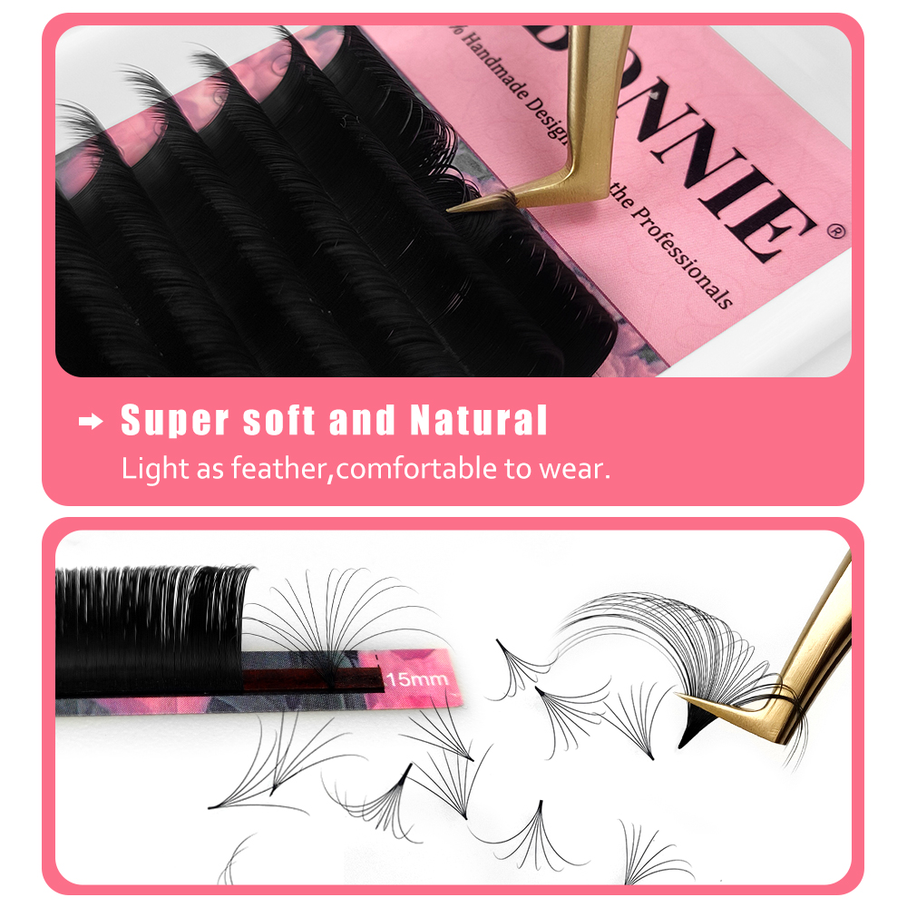 ABONNIE マットブラック簡単ファンまつげカシミヤブルー - Funny Eyelash Extension のレビューと価格