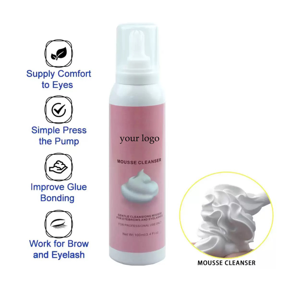 工場卸売カスタム 100 ミリリットルホイップラッシュシャン - Eyelash Extension Glue For Sensitive Eyes のレビューと価格
